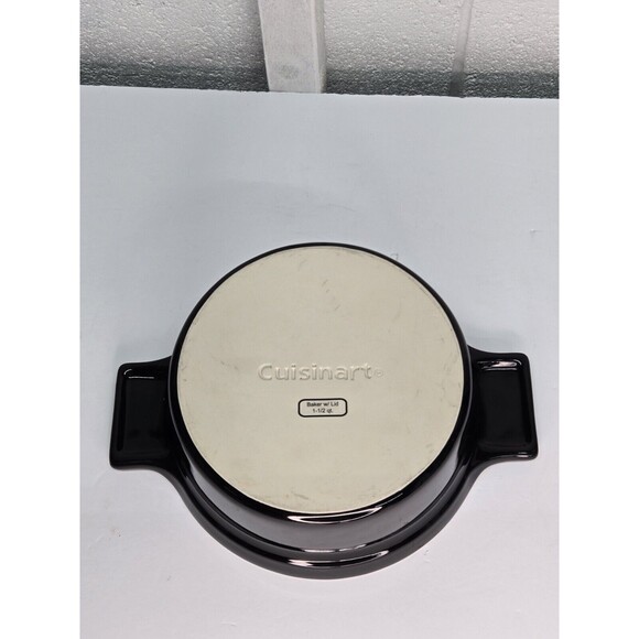 Cuisinart Chef's Classic Ceramic Stoneware Black Bakeware Baker 1.5 Qt - Picture 6 of 11